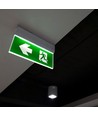 Noodverlichting 4-in-1 ophanging - EXIT bord, zelftestknop, wand/plafond/draadophanging, 6000K