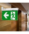 Noodverlichting 4-in-1 ophanging - EXIT bord, zelftestknop, wand/plafond/draadophanging, 6000K