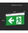 Noodverlichting 4-in-1 ophanging - EXIT bord, zelftestknop, wand/plafond/draadophanging, 6000K