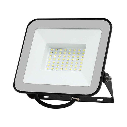 50W LED breedstraler met Samsung Chip - 100lm/W, IP65, grijze behuizing, 6500K, buiten