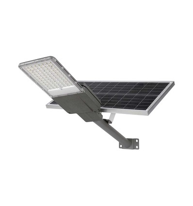 35W LED solar straatverlichting - 4000K, Bridgelux chip, IP65, grijs, incl. 70W zonnepaneel en batterij
