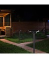 2W LED solar tuinspot met prikpen - IP65, 3-in-1 CCT, zwart, bewegingssensor, aluminium voet