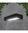 6W LED solar wandlamp met sensor - 900lm, IP65, zwart, 4000K, incl. batterij