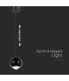 5W hanglamp, zwart - 500lm, 3000K, klokvormig, verstelbaar