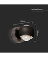 10W LED wandlamp - Zwart, 3000K, 13,5x10 cm, binnen, incl. lichtbron