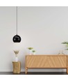 8,5W LED hanglamp - Ø18cm, zwart, touch on/off, 3000K, incl. lichtbron