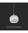 8,5W LED hanglamp - Ø12-18cm, wit, touch on/off, 3000K, incl. lichtbron