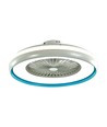 Ventilator met plafondlamp 45W - RF bediening, CCT: 3-in-1, AC motor, blauwe ring