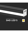 120cm 40W LED lichtlijn - 6500K, zwart