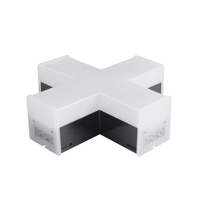X-connector voor LED lineaire verlichting, zwart - 6500K, IP20, 181x181x58mm