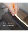 5m 20W/m LED strip, RA90 - 12V, 3000K, IP20, 120 LED per meter