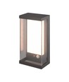 1W Solara wandlamp met sensor - IP65, 3000K, donkergrijs, zonne-energie, bewegingssensor, buiten
