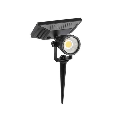 V-Tac zonne-energie tuinlamp - Zwart, COB LED, met spies, IP65