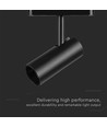 11W ultra-dunne magnetische railspot, 48V - 1300lm, 34°, zwart, 6400K, IP20
