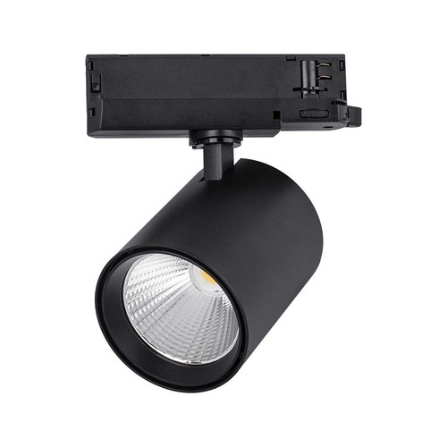 35W LED COB railspot - 3000lm, 4000K, 30 graden, zwart aluminium, IP20