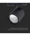 35W LED COB railspot - 3000lm, 4000K, 30 graden, zwart aluminium, IP20