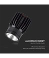 18W LED inbouwspot - 1900lm, 6400K, zwart, IP20, aluminium materiaal