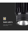 18W LED inbouwspot - 1900lm, 6400K, zwart, IP20, aluminium materiaal