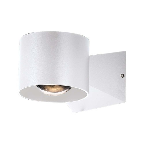 5W witte wandlamp, rond - IP65, 3000K, 93lm/W, up/down licht, incl. lichtbron