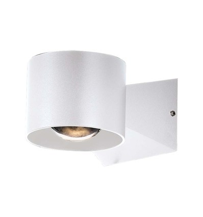 5W witte wandlamp, rond - IP65, 3000K, 93lm/W, up/down licht, incl. lichtbron