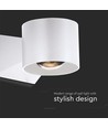 5W witte ronde wandlamp met up/down licht - IP65, 3000K, incl. lichtbron