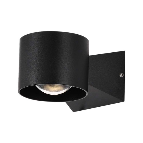 6W LED wandlamp - IP65, zwart, 4000K, 465lm, vierkant, binnen / buiten, incl. lichtbron