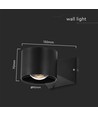 6W LED wandlamp - IP65, zwart, 4000K, 465lm, vierkant, binnen / buiten, incl. lichtbron