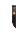 E27 zwarte schuine wandlamp, 40cm - IP44, RVS, zonder lichtbron, tuin/pad