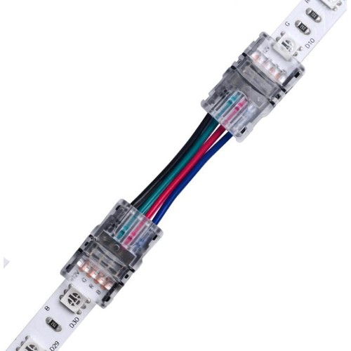 Verbindingsstuk met kabel voor LED-strip - 10mm, RGB, IP20, 5V-24V