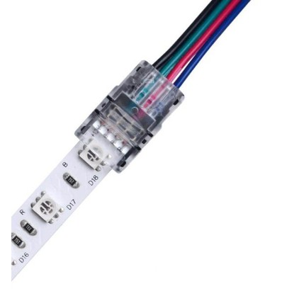 LED-strip connector voor losse draden - 10mm, RGB, IP20, 5V-24V