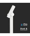 100cm 5,2W dubbele LED tuinlamp - IP44, wit, 3000K, verstelbare lichtstraal, 100cm hoog