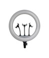 LED Ringlamp met statief - 55W, Ø44cm, 3 telefoonhouders, afstandsbediening, 3200K-5800K