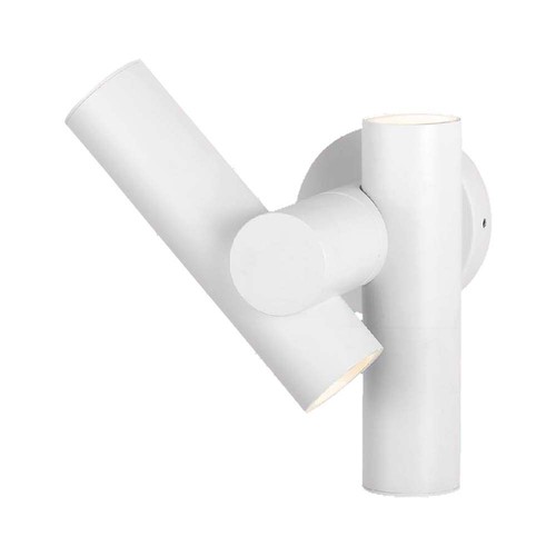 6W wandlamp met 2-weg spot - IP44, wit, 4000K, 300° verstelbaar, incl. lichtbron