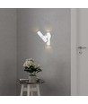 6W wandlamp met 2-weg spot - IP44, wit, 4000K, 300° verstelbaar, incl. lichtbron