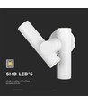 6W wandlamp met 2-weg spot - IP44, wit, 4000K, 300° verstelbaar, incl. lichtbron