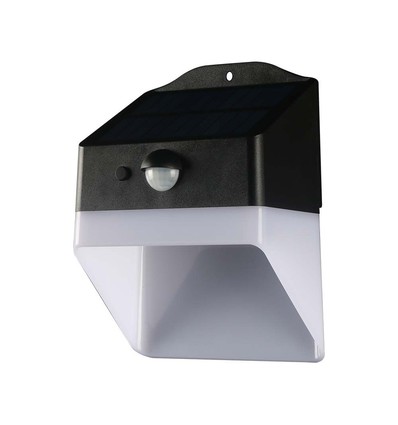 2W Zonnecel Wandlamp - Panda 200lm, Lithium Batterij 3.7V 1200mAh, 4000K, Zwart+Wit