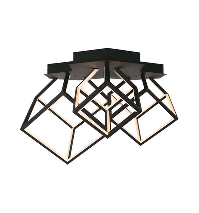 46W Designer LED hanglamp - 4900lm, dimbaar, zwart, 3000K, warm wit