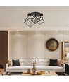 46W Designer LED hanglamp - 4900lm, dimbaar, zwart, 3000K, warm wit