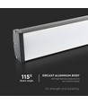100W LED linear high bay - 87lm/W, IP65, 115 graden, plafondmontage