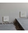 3W LED trapverlichting inbouw - IP65, warm wit, witte rand, vierkant, 5,8x5,8 cm