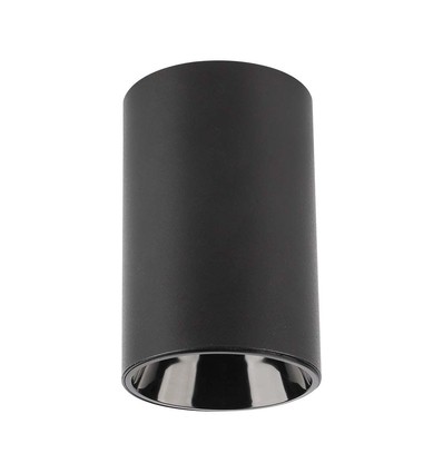 Sot GU10 opbouwspot - Rond, zwart aluminium, 10x6,5 cm, IP20, voor GU10