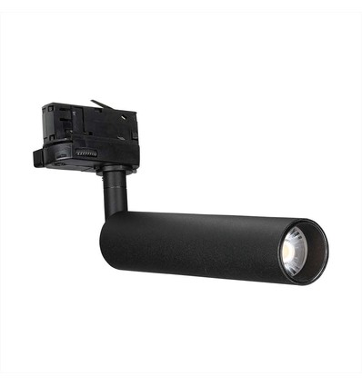 7W Samsung LED spanningsrail spot, RA90, zwart - 100lm/W, 5 jaar garantie, IP20 binnen