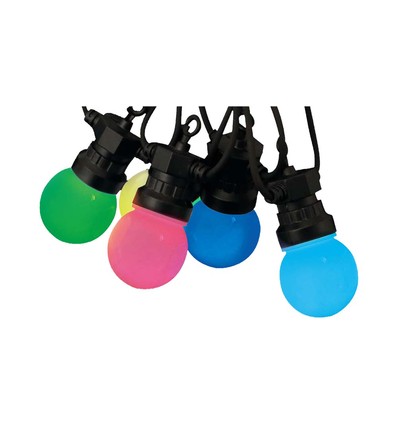 7m LED lichtsnoer met 15 RGB lampen - 0.5W/lamp, bediend via meegeleverde afstandsbediening