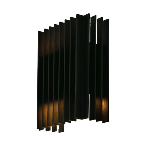 12W LED wandlamp met up/down licht - IP65, zwart, 4000K, 1250lm, 340° stralingshoek