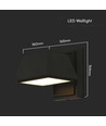 15W LED wandlamp met up/down licht - IP65 buiten, 130lm/W, zwart, 16x16,5cm, incl. lichtbron