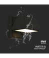 15W LED buitenwandlamp - 16x16,5x16,4mm, 4000K, zwart, IP65