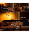 Oplaadbare 3-in-1 LED-lamp - Magnetisch, wit, dimbaar, incl. voet en 2 stuks montagebeugels