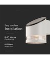 1W Solara wandlamp op zonne-energie - 3000K, wit, IP54, 70lm, batterij en zonnepaneel