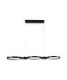 38W LED hanglamp, 100cm - Zwart, 4560lm, 4000K, incl. lichtbron