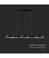 38W LED hanglamp, 100cm - Zwart, 4560lm, 4000K, incl. lichtbron